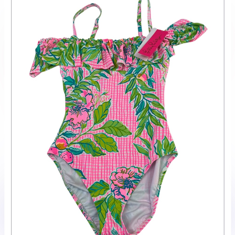 Lilly Pulitzer Bathing Suit Don't Stop Beleafing 4 NWT - Picture 3 of 8